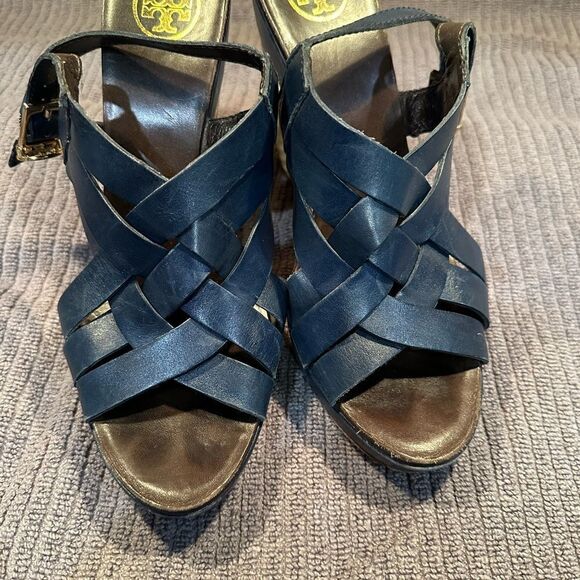 Tory Burch Blue Wedges - Picture 6 of 6